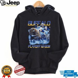 Buffalo Sabres Hockey Playoff Wagon Buffalo Mascot Vintage T Shirt