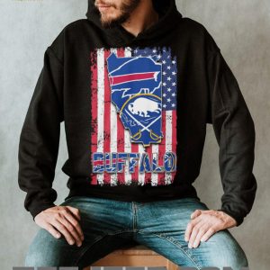 Buffalo Sports City Pride American Flag Crest Graphic T Shirt Buffalo Sports City Pride American Flag Crest Graphic T Shirt