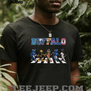 Buffalo Sports Mascots Abbey Road Crossing Sabres Bills Bisons Bandits T Shirt