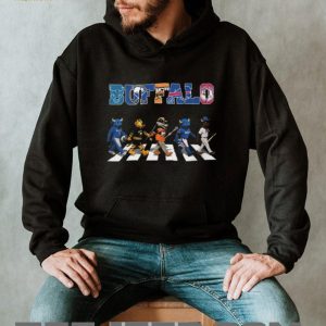 Buffalo Sports Mascots Abbey Road Crossing Sabres Bills Bisons Bandits T Shirt