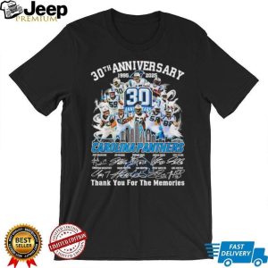Carolina Panthers 30th Anniversary 1995 2025 Legends Signatures T Shirt Carolina Panthers 30th Anniversary 1995 2025 Legends Signatures T Shirt