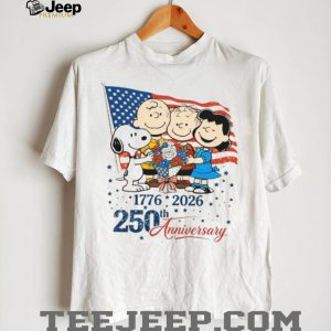 Charlie Brown and Snoopy 1776 2026 250th Anniversary Celebration T Shirt