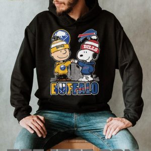 Charlie Brown and Snoopy Buffalo Sports Fans Bills Sabres Fist Bump T Shirt