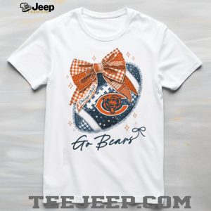 Chicago Bears Coquette Bow Navy Orange Fan Design T Shirt