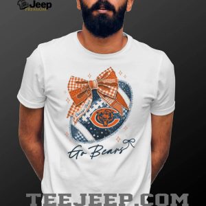 Chicago Bears Coquette Bow Navy Orange Fan Design T Shirt