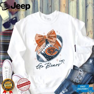 Chicago Bears Coquette Bow Navy Orange Fan Design T Shirt