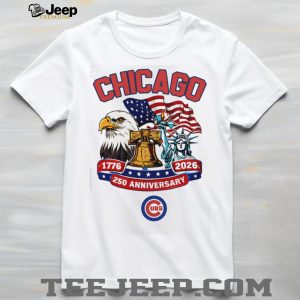 Chicago Cubs 250th Anniversary 1776 2026 Patriotic Baseball Jersey T Shirt Chicago Cubs 250th Anniversary 1776 2026 Patriotic Baseball Jersey T Shirt