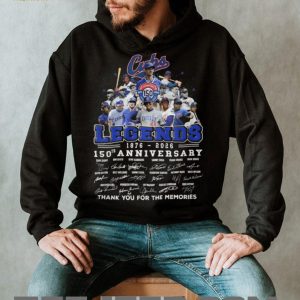 Chicago Cubs Legends 150th Anniversary 1876 2026 Greatest Players Signatures T Shirt Chicago Cubs Legends 150th Anniversary 1876 2026 Greatest Players Signatures T Shirt