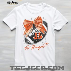 Cincinnati Bengals Orange Bow Football Aesthetic T Shirt