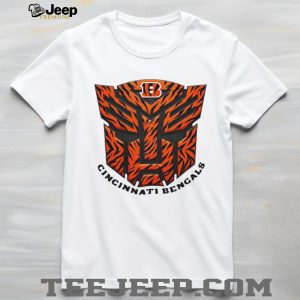 Cincinnati Bengals Transformers Mashup Logo Tiger Stripe Graphic T Shirt Cincinnati Bengals Transformers Mashup Logo Tiger Stripe Graphic T Shirt