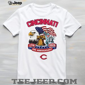 Cincinnati Reds 250th Anniversary 1776 2026 Patriotic Baseball Jersey T Shirt Cincinnati Reds 250th Anniversary 1776 2026 Patriotic Baseball Jersey T Shirt