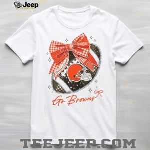 Cleveland Browns Vintage Helmet Bow NFL T Shirt