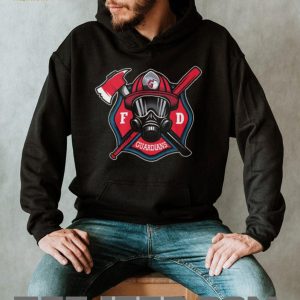 Cleveland Guardians Firefighter FD First Responder Baseball Fans Retro Men Women Black T Shirt