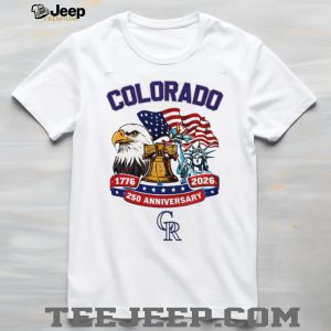 Colorado Rockies 250th Anniversary 1776 2026 Patriotic Baseball Jersey T Shirt Colorado Rockies 250th Anniversary 1776 2026 Patriotic Baseball Jersey T Shirt