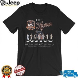 Detroit Tigers 125th Anniversary 1901 2026 Legends Abbey Road Signatures T Shirt Detroit Tigers 125th Anniversary 1901 2026 Legends Abbey Road Signatures T Shirt