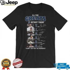 Detroit Tigers All Time Greats Players Thank You For The Memories T Shirt Detroit Tigers All Time Greats Players Thank You For The Memories T Shirt