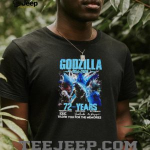 Godzilla 72 Years Anniversary 1954 2026 Thank You For The Memories T Shirt