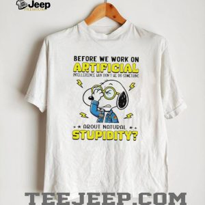 Funny Snoopy Artificial Intelligence vs Natural Stupidity T Shirt Funny Snoopy Artificial Intelligence vs Natural Stupidity T Shirt