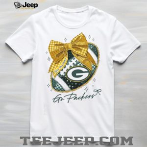 Green Bay Packers Go Packers Football Coquette Bow T Shirt