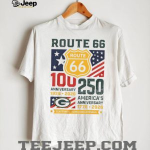 Green Bay Packers Route 66 Centennial & America’s 250th Anniversary Tribute T Shirt Green Bay Packers Route 66 Centennial & America’s 250th Anniversary Tribute T Shirt