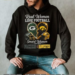 Green Bay Packers and Iowa Hawkeyes Real Smart Women Love Both T Shirt