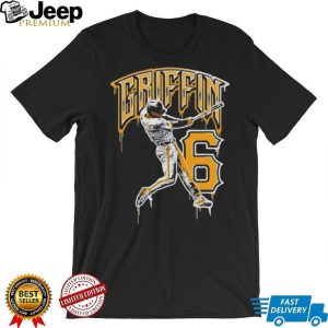 Griffin 6 Baseball Player Drip Effect Vintage T Shirt Griffin 6 Baseball Player Drip Effect Vintage T Shirt