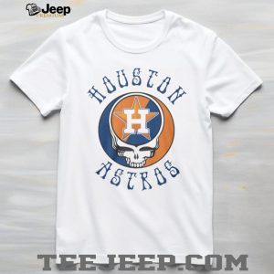 Houston Astros Grateful Dead Steal Your Face Mashup White T Shirt Houston Astros Grateful Dead Steal Your Face Mashup White T Shirt