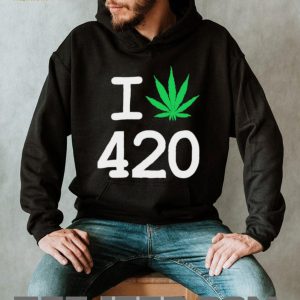 I Love 420 Marijuana Leaf Graphic T Shirt Minimalist Cannabis Pot T Shirt I Love 420 Marijuana Leaf Graphic T Shirt Minimalist Cannabis Pot T Shirt