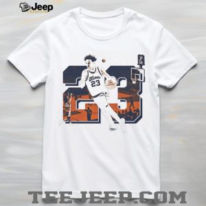 Illinois Basketball #23 Graphic Player White T Shirt Illinois Basketball #23 Graphic Player White T Shirt