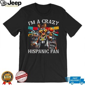 “I’m A Crazy Hispanic Fan” San Antonio Spurs Mascot Coyote Gold Chain T Shirt “I’m A Crazy Hispanic Fan” San Antonio Spurs Mascot Coyote Gold Chain T Shirt