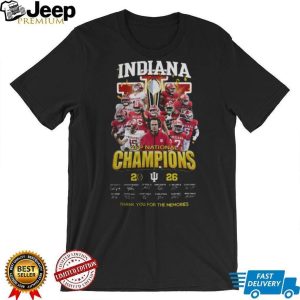 Indiana Hoosiers 2026 CFP National Champions Commemorative T Shirt Indiana Hoosiers 2026 CFP National Champions Commemorative T Shirt