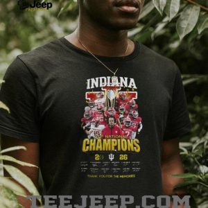 Indiana Hoosiers 2026 CFP National Champions Commemorative T Shirt