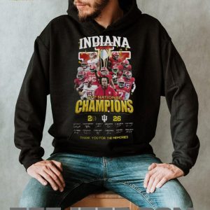 Indiana Hoosiers 2026 CFP National Champions Commemorative T Shirt