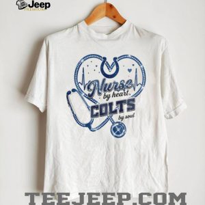 Indianapolis Colts Nurse By Heart Soul Stethoscope & Horseshoe T Shirt Indianapolis Colts Nurse By Heart Soul Stethoscope & Horseshoe T Shirt