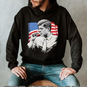 JFK Smoking Cigar American Flag John F Kennedy Retro T Shirt JFK Smoking Cigar American Flag John F Kennedy Retro T Shirt