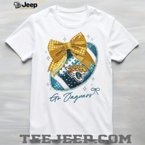 Jacksonville Jaguars Vintage Bow NFL Game Day Design T Shirt