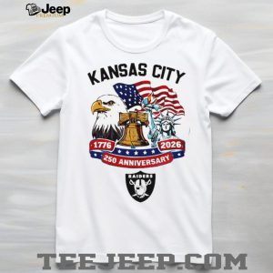 Kansas City Raiders 250th Anniversary 1776 2026 Liberty Bell Custom Jersey T Shirt Kansas City Raiders 250th Anniversary 1776 2026 Liberty Bell Custom Jersey T Shirt