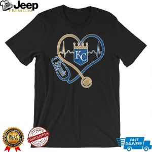 Kansas City Royals Stethoscope Heartbeat Nurse & Medical Fan T Shirt Kansas City Royals Stethoscope Heartbeat Nurse & Medical Fan T Shirt