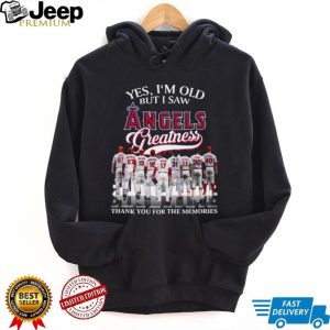 LA Angels Baseball Greatness Legends Signatures Thank You For The Memories T Shirt