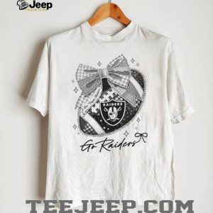 Las Vegas Raiders Go Raiders Football Coquette Ribbon T Shirt Las Vegas Raiders Go Raiders Football Coquette Ribbon T Shirt