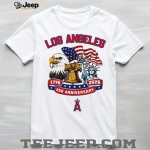 Los Angeles Angels 250th Anniversary 1776 2026 Patriotic Baseball Jersey T Shirt Los Angeles Angels 250th Anniversary 1776 2026 Patriotic Baseball Jersey T Shirt