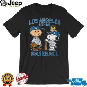 Los Angeles Dodgers Baseball Snoopy & Charlie Brown Est 1883 T Shirt Los Angeles Dodgers Baseball Snoopy & Charlie Brown Est 1883 T Shirt