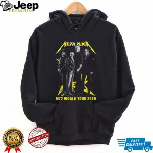Metallica M72 World Tour 2026 Band Photo Yellow Logo T Shirt