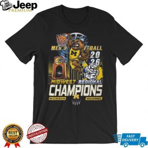 Michigan Wolverines 2026 NCAA Men’s Basketball Midwest Regional Champions T Shirt Michigan Wolverines 2026 NCAA Men’s Basketball Midwest Regional Champions T Shirt