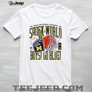Michigan Wolverines Shock The World 2026 NCAA National Champs T Shirt Michigan Wolverines Shock The World 2026 NCAA National Champs T Shirt