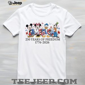 Mickey and Friends America 250 Years of Freedom Floral Celebration T Shirt