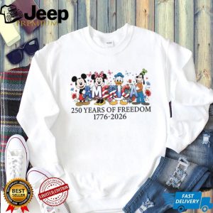 Mickey and Friends America 250 Years of Freedom Floral Celebration T Shirt