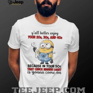 Minion Mechanic 50s Check Engine Light Funny Aging T Shirt Minion Mechanic 50s Check Engine Light Funny Aging T Shirt