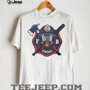 Minnesota Twins Firefighter FD First Responder Baseball Fans Vintage Men Women White T Shirt