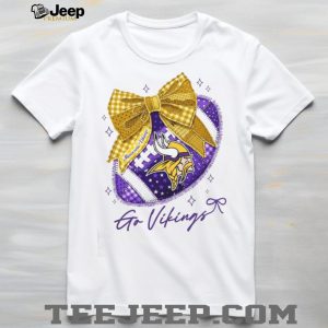 Minnesota Vikings Coquette Bow NFL T Shirt Design